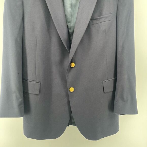 Jos A. Bank Men’s Navy Blazer Sport Coat 48” Chest Gold Buttons Classic Fit - Picture 5 of 17